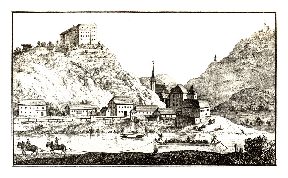 240 Reichenburg — Rajhenburg - J.F.Kaiser Lithografirte Ansichten der Steiermark 1830