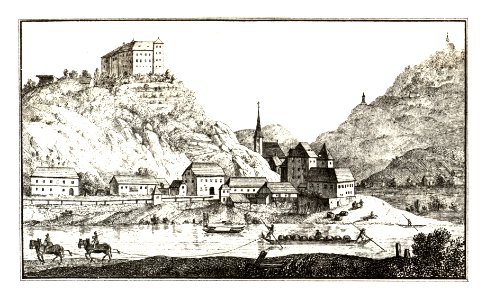 240 Reichenburg — Rajhenburg - J.F.Kaiser Lithografirte Ansichten der Steiermark 1830