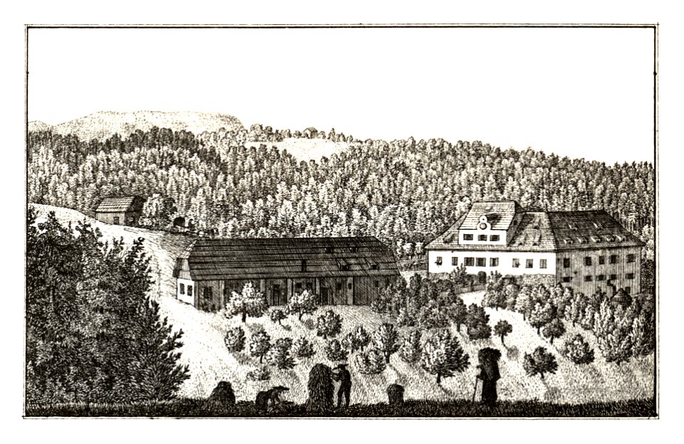 242 Schloss Reinthal bei Hart - Aufg. u. lith. v. A. Schiffer - J.F.Kaiser Lithografirte Ansichten der Steiermark 1830