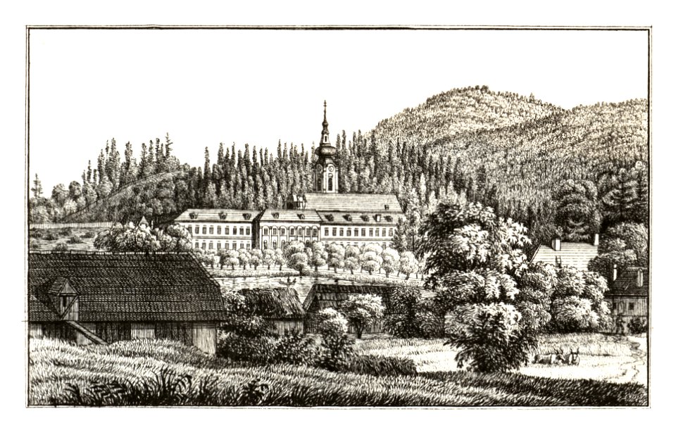 241 Stift Rein - gez. von Kuwasseg, lith. v. Folwarczni - J.F.Kaiser Lithografirte Ansichten der Steiermark 1830