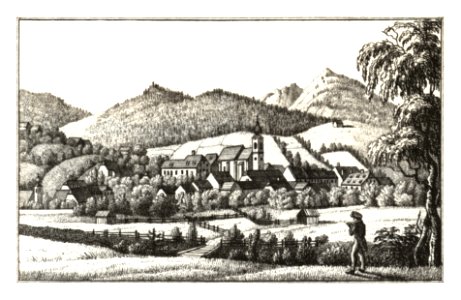 258 Markt St. Gallen im Brucker Kreis - S. Kölbl - J.F.Kaiser Lithografirte Ansichten der Steiermark 1830