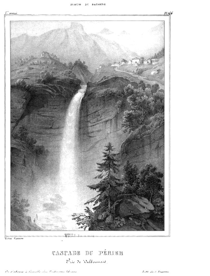 250 album dauphiné, cascade du Périer, près de Valbonnais, by VC