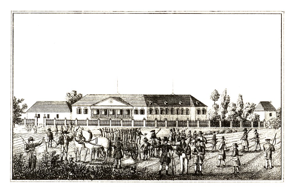 243 Schloss Retzhof, Wagna - J.F.Kaiser Lithografirte Ansichten der Steiermark 1830