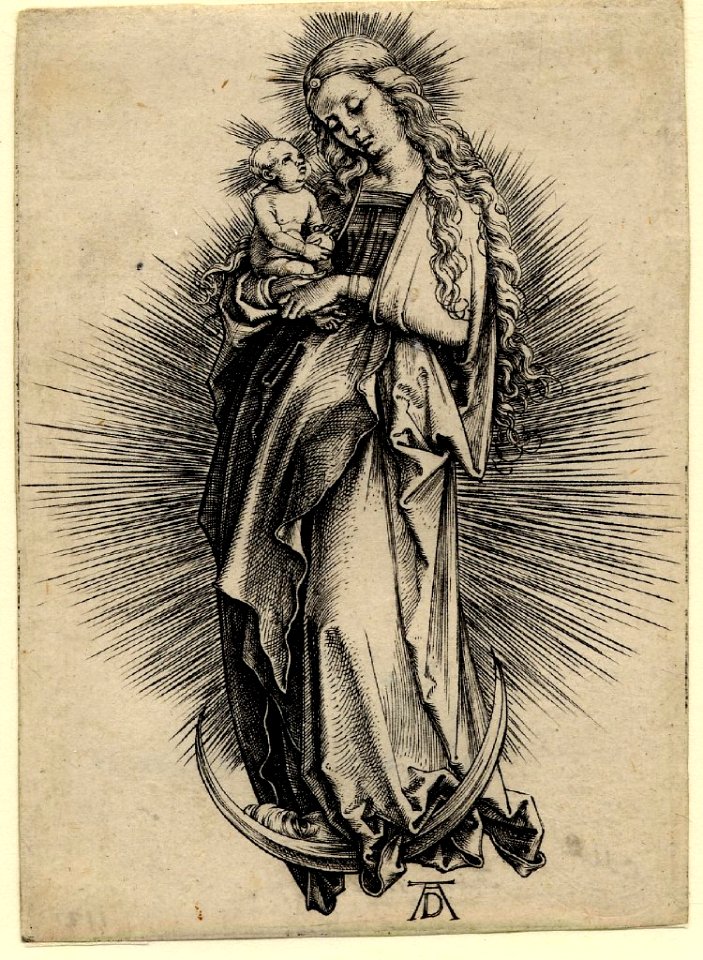 26 Virgin and Child Standing on a Crescent Moon