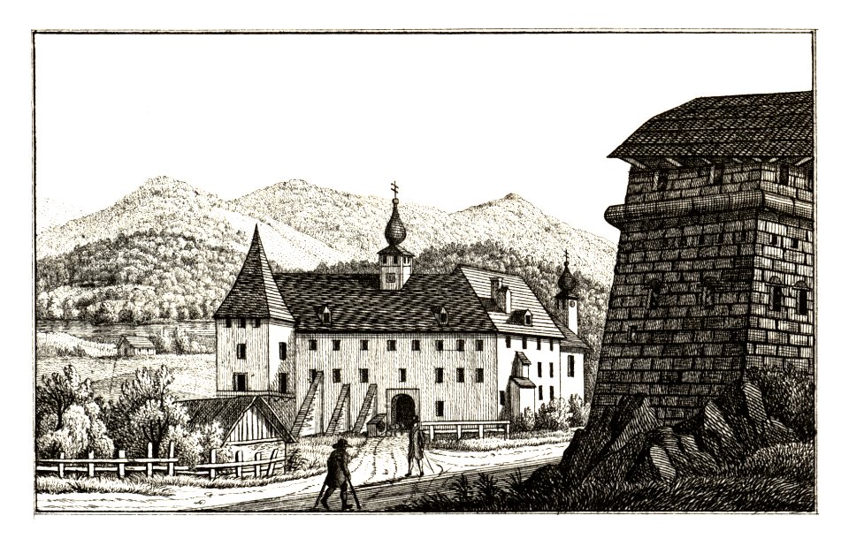265 Schloss Sauerbrunn, Pöls - J.F.Kaiser Lithografirte Ansichten der Steiermark 1830