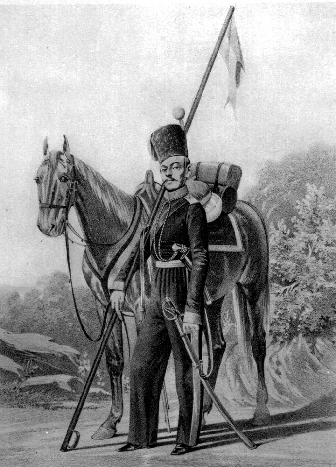 27 1249 Book illustrations of Historical description of the clothes and weapons of Russian troops