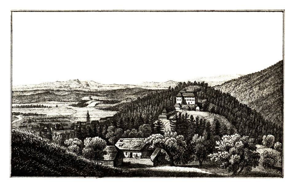 275 Schloss Schwamberg, Schwanberg - J.F.Kaiser Lithografirte Ansichten der Steiermark 1830