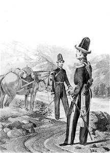 27 1258 Book illustrations of Historical description of the clothes and weapons of Russian troops