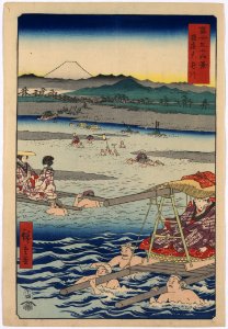 26 - The Oi River Between Suruga and Totomi Provinces