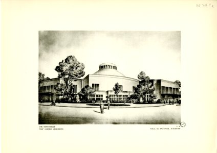 28. Salle de spectacle, d'audition; perspective