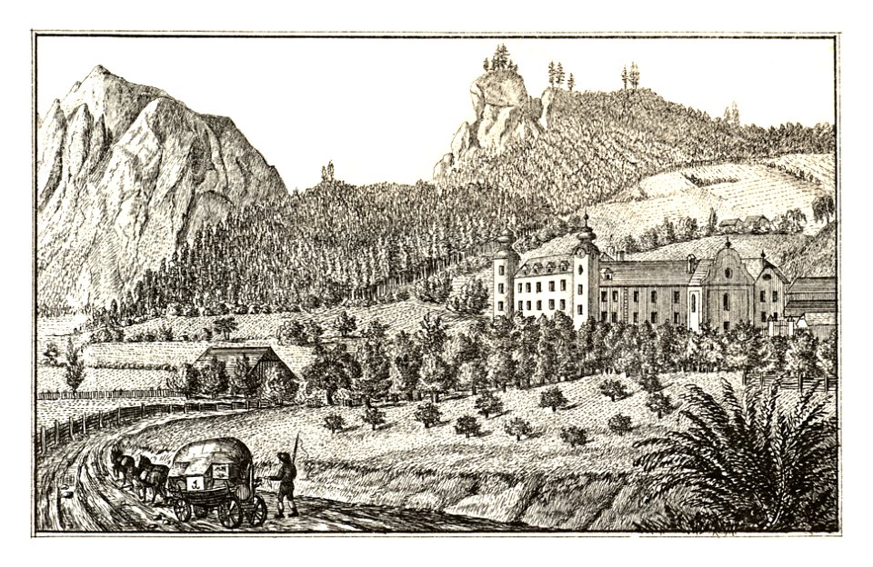 285 Schloss Stainach, Ober-Stainach, gez. S. Kölbl - J.F.Kaiser Lithografirte Ansichten der Steiermark 1830