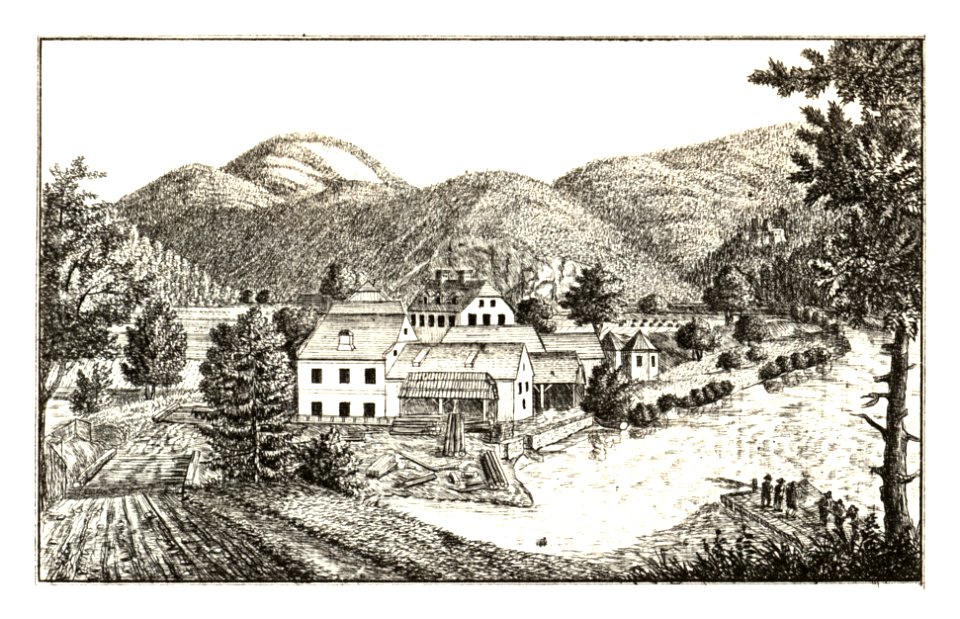 295 Stiebing mit der Ruine Peckau, Stübing - J.F.Kaiser Lithografirte Ansichten der Steiermark 1830