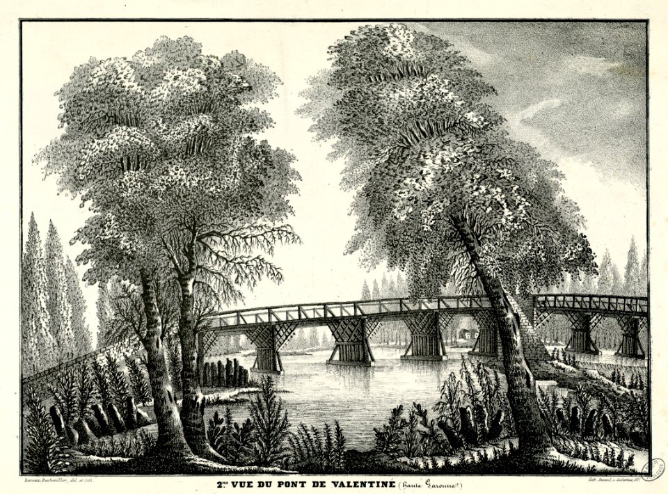 2me vue du Pont de Valentine (Haute Garonne) - Fonds Ancely - B315556101 A HUREAUBACHEVILLIER 010