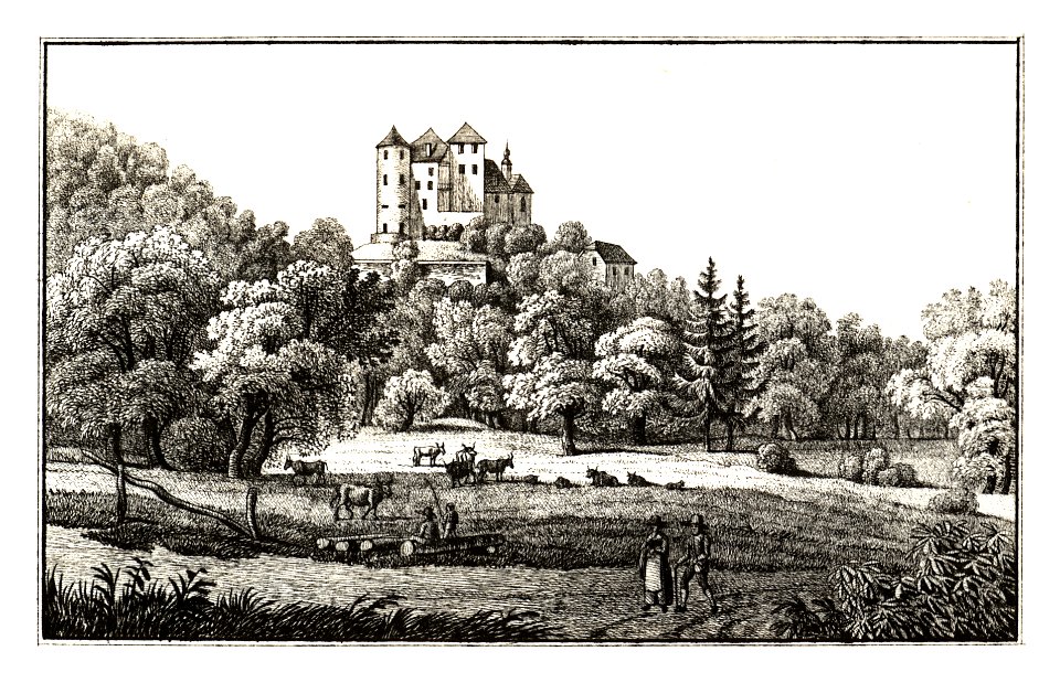 297 Süßenheim, Schloß — Zusem - gezeich. v. Kuwasseg, lith. v. Folwarczni - J.F.Kaiser Lithografirte Ansichten der Steiermark 1830
