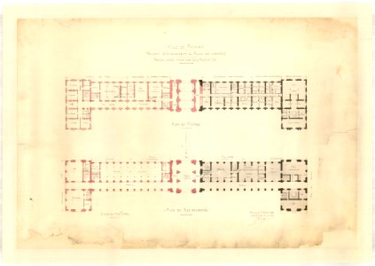 2fi561 Plan du palais du commerce à Rennes