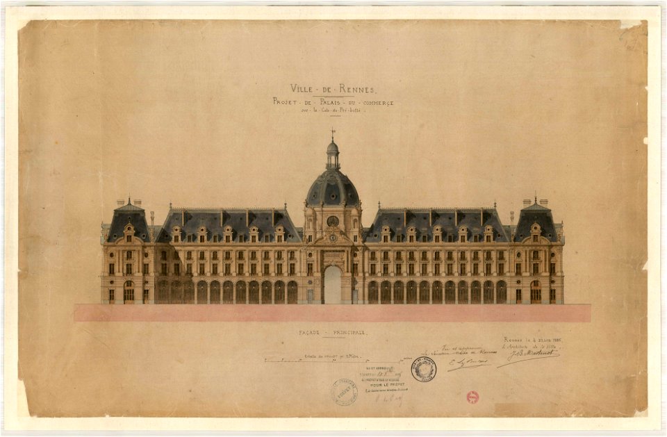 2fi552 Projet de palais du commerce à Rennes