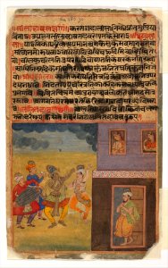 3 Krishna Dancing Page from the Dispersed Boston Rasikapriya (Lover's Breviary)Amber, ca. 1610, Metmuseum