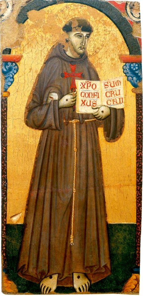 3 Master of Saint Francis. Double-sided Polyptych. The stigmatised St Francis. c.1272. National Gallery of Umbria, Perugia