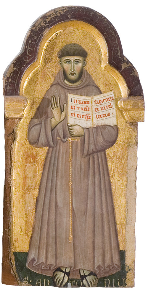 3 Master of Saint Francis. Double-sided Polyptych. St Antony of Padua. c.1272, National Gallery of Umbria, Perugia