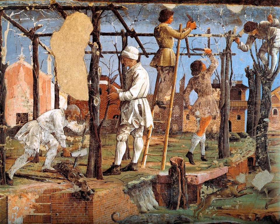 3. Francesco del Cossa, March, detail, fresco, Palazzo Schifanoia 1469-70