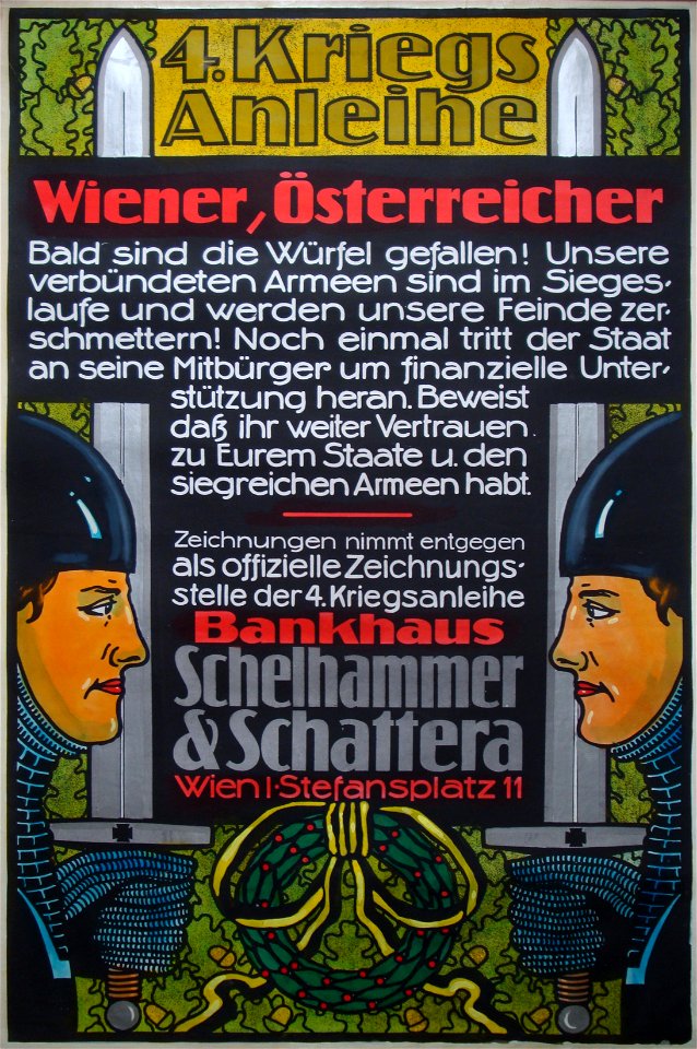 3-2 Sammlung Eybl (Slg.Nr. 2268) Plakat 4. Kriegsanleihe 1916