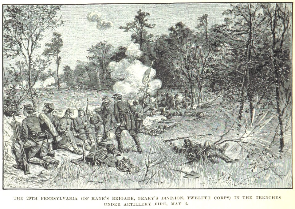 29th Pennsylvania in the trenches at Chancellorsville