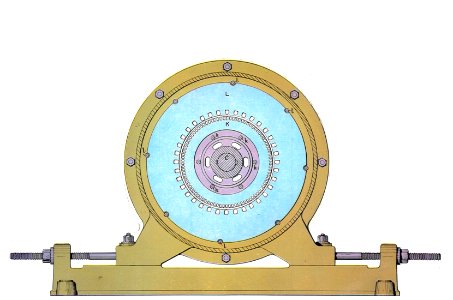 3 phase AC motor, foldout, stator laminations (Rankin Kennedy, Electrical Installations, Vol II, 1909)