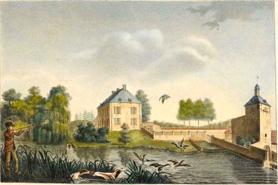 30. Vue du Château de Launois (Hainaut). De Marbaix Jobard