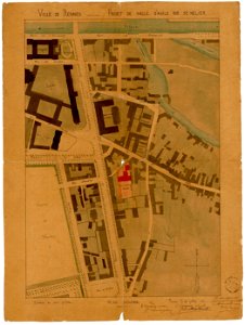 2fi1090 Plan de Rennes avec projet de crèche Saint-Hélier