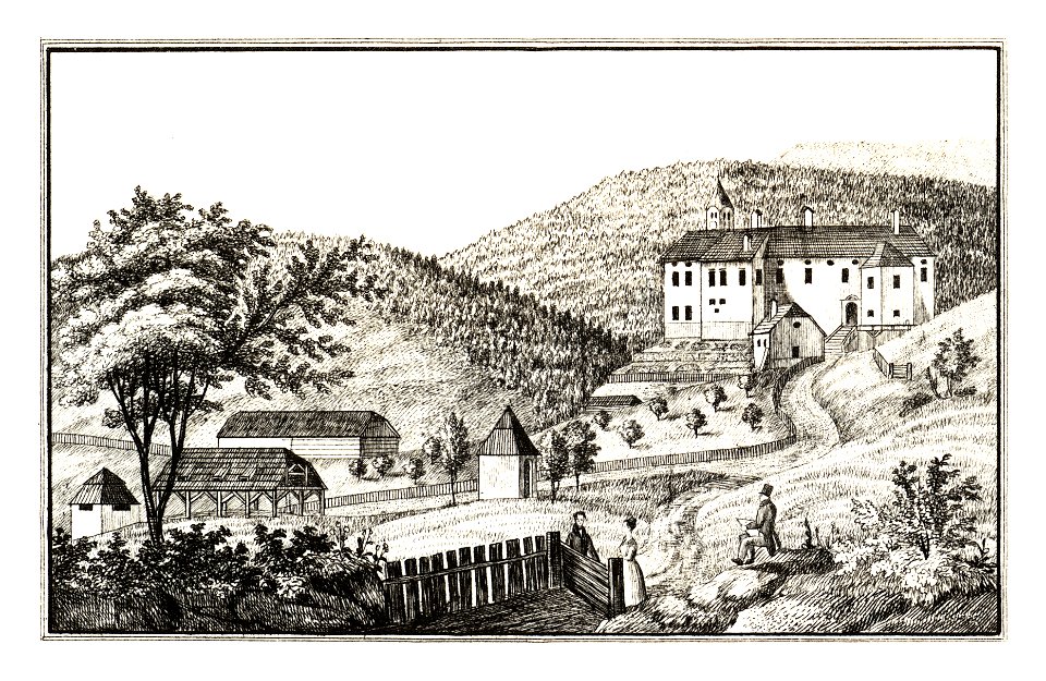 305 Ansicht des herrschaftlichen Schlosses Thurn im Schallthale, Skalis, Skale - Aufg. v. J. E. Gasser, Acad. - J.F.Kaiser Lithografirte Ansichten der Steiermark 1830