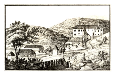 305 Ansicht des herrschaftlichen Schlosses Thurn im Schallthale, Skalis, Skale - Aufg. v. J. E. Gasser, Acad. - J.F.Kaiser Lithografirte Ansichten der Steiermark 1830