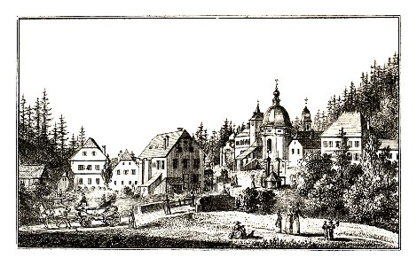 306 Ständisches Dobelbad bey Gratz, Dobelbad, Haselsdorf - J.F.Kaiser Lithografirte Ansichten der Steiermark 1830