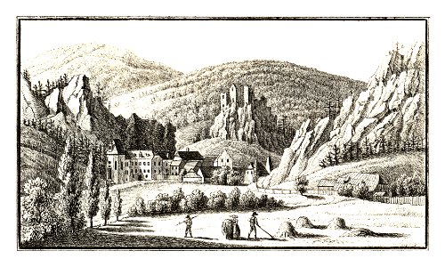 304 Thörl-Schachenstein, Thörl - Aufg. v. Wachtl, lith. v. Folwarczni - J.F.Kaiser Lithografirte Ansichten der Steiermark 1830