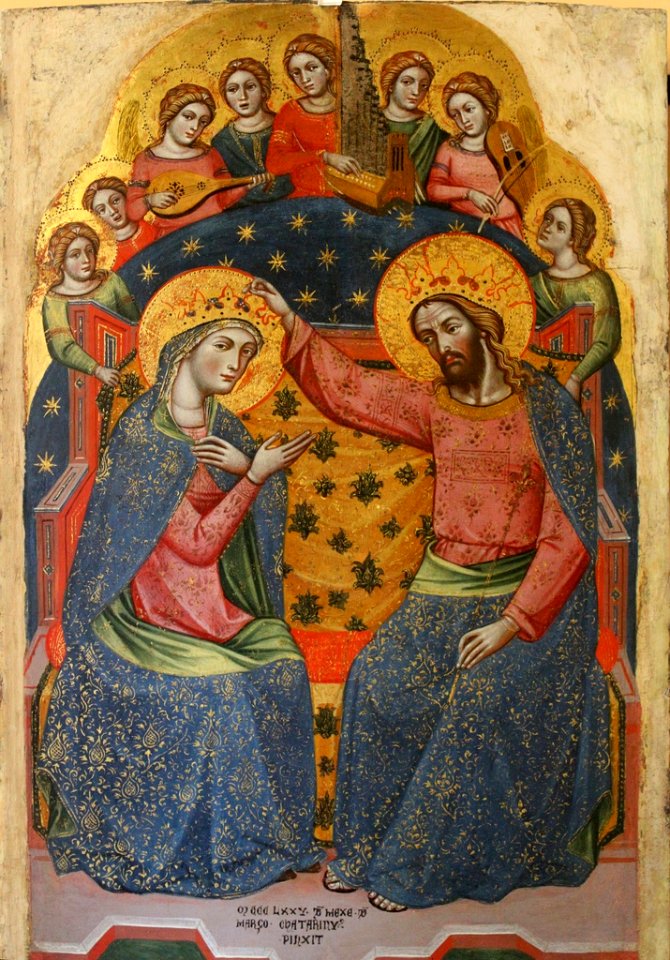 3 Catarino. Coronation of the Virgin. 1375г Gallerie dell'Accademia, Venice