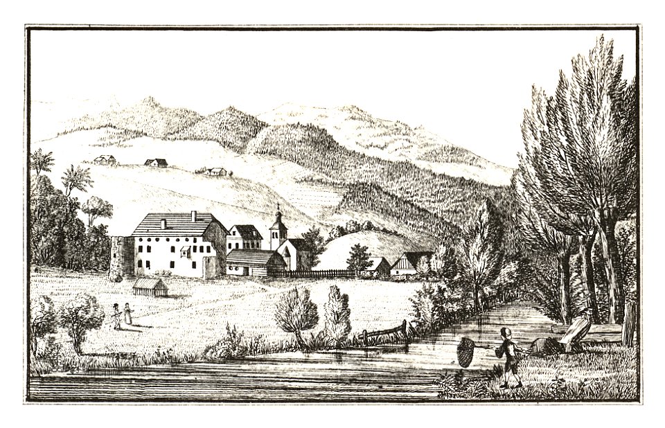 303 Thonegg, Schloß, Michaelerberg - gez. von S. Kölbl - J.F.Kaiser Lithografirte Ansichten der Steiermark 1830