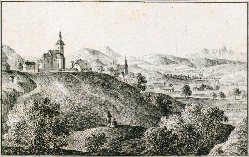 311 Tüchern — Teharje - lith. v. Wachtl - J.F.Kaiser Lithografirte Ansichten der Steiermark 1830 (2)