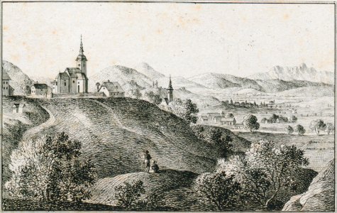 311 Tüchern — Teharje - lith. v. Wachtl - J.F.Kaiser Lithografirte Ansichten der Steiermark 1830 (2)