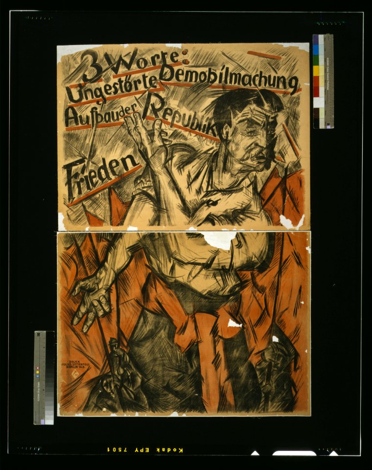 3 Worte- ungestörte Demobilmachung; Aufbau der Republic; Frieden LCCN2004666184