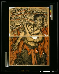 3 Worte- ungestörte Demobilmachung; Aufbau der Republic; Frieden LCCN2004666184