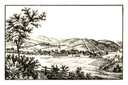 317 Voitsberg - gez. von Alexander Kaiser -J.F.Kaiser Lithografirte Ansichten der Steiermark 1830