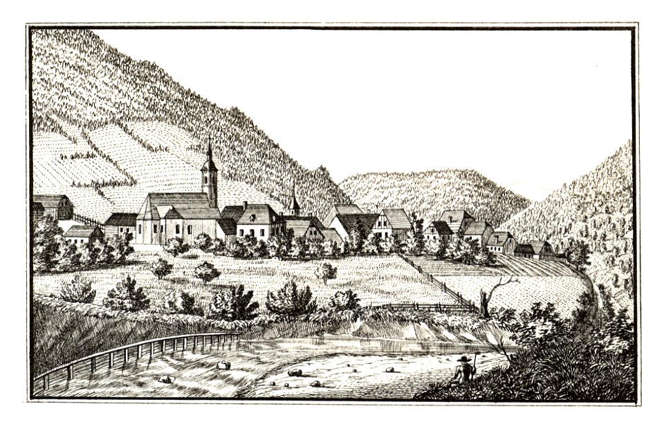 315 Unzmarkt - gez. von S. Kölbl - J.F.Kaiser Lithografirte Ansichten der Steiermark 1830