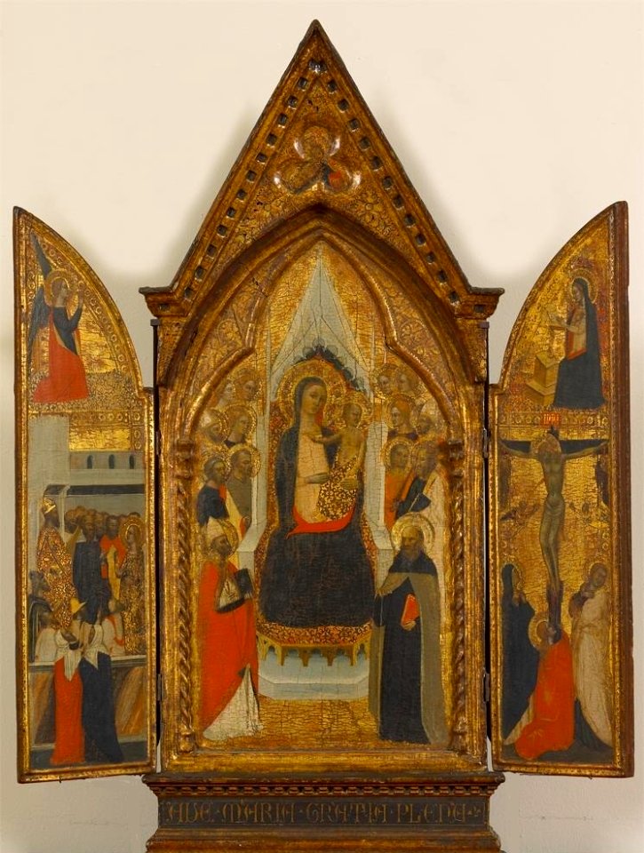 32 Jacopo di Cione. Madonna and Child with Saints c.1370 (36.2 x 22.6cm) Allentown Art Museum, Allentown, PA