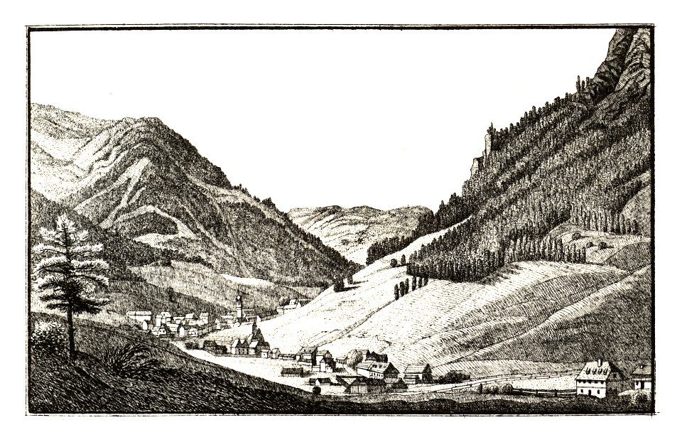 319 Vordernberg -J.F.Kaiser Lithografirte Ansichten der Steiermark 1830
