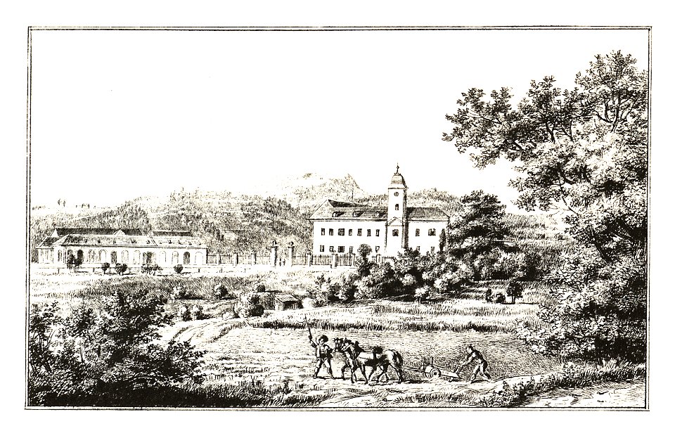 321 Schloss Waasen, St. Ulrich am Waasen - J.F.Kaiser Lithografirte Ansichten der Steiermark 1830