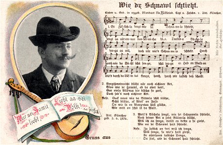 33 - Wie dr Schnawl schtieht - mit Porträt (1911)