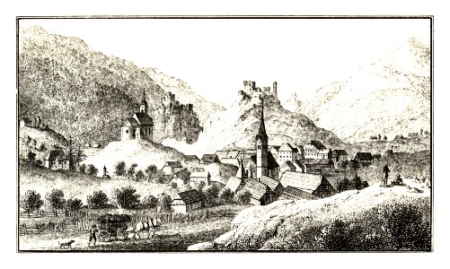 327 Weitenstein, Gonobitz - gez. und lith. von Wachtl - J.F.Kaiser Lithografirte Ansichten der Steiermark 1830