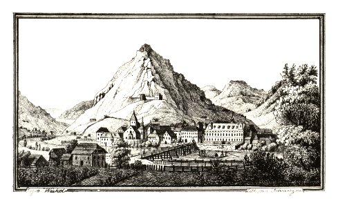 312 MarktTüffer in Untersteyer - Aufg. v. Wachtl, lith. v. Folwarczni - J.F.Kaiser Lithografirte Ansichten der Steiermark 1830