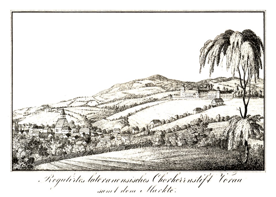 318 Chorherrnstift Vorau -J.F.Kaiser Lithografirte Ansichten der Steiermark 1830