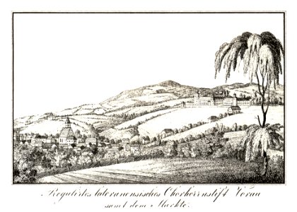 318 Chorherrnstift Vorau -J.F.Kaiser Lithografirte Ansichten der Steiermark 1830
