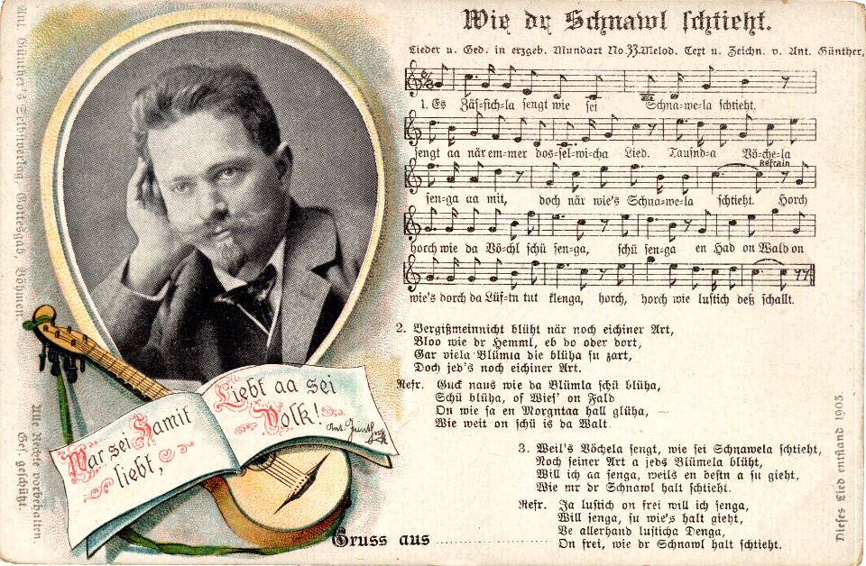 33 - Wie dr Schnawl schtieht - mit Porträt (1916)